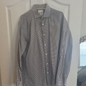Ben Sherman Black and White Checkered Dress Shirt